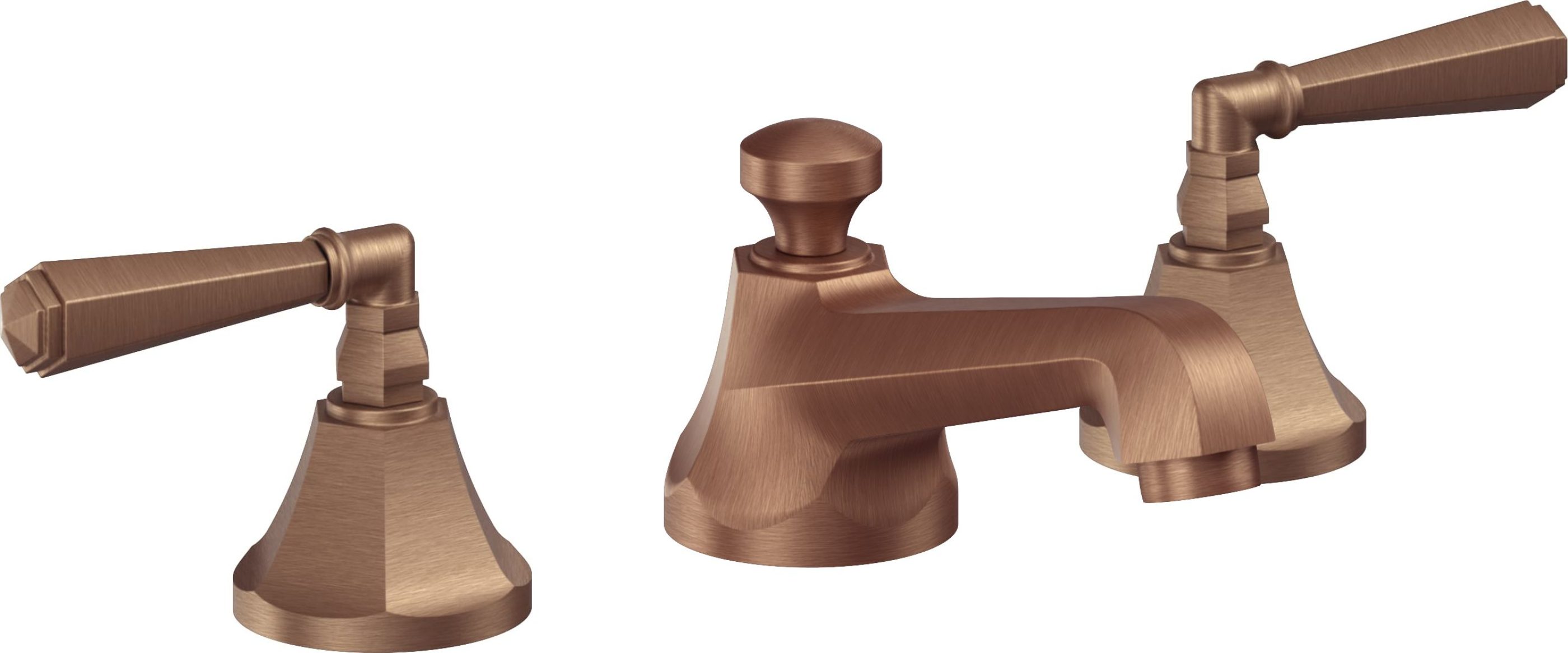 California Faucets - 4602ZB-ACF - 8" Widespread Lavatory Faucet with ZeroDrain - Antique Copper Flat - Monterey