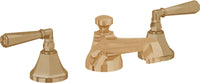 California Faucets - 4602ZBF-BBU - 8" Widespread Lavatory Faucet with Completely Finished ZeroDrain - Burnished Brass Uncoated - Monterey