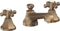 California Faucets - 4702ZB-ABF - 8" Widespread Lavatory Faucet with ZeroDrain - Antique Brass Flat - Monterey