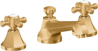 California Faucets - 4702ZB-LSG - 8" Widespread Lavatory Faucet with ZeroDrain - Lifetime Satin Gold (PVD) - Monterey