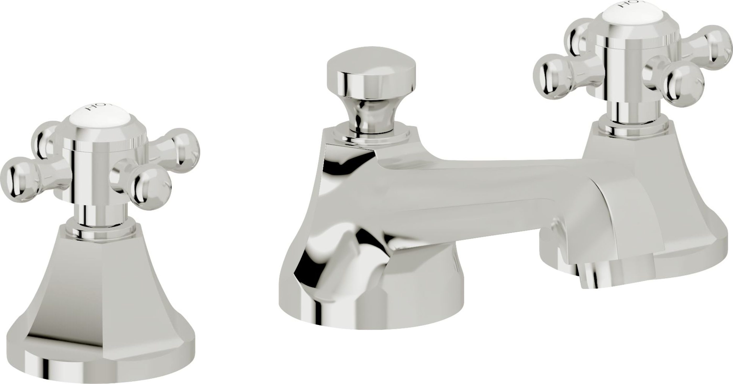 California Faucets - 4702ZB-PC - 8" Widespread Lavatory Faucet with ZeroDrain - Polished Chrome - Monterey