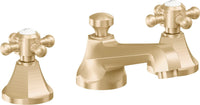 California Faucets - 4702ZB-SB - 8" Widespread Lavatory Faucet with ZeroDrain - Satin Brass (PVD) - Monterey