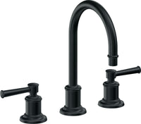 California Faucets - 4802ZBF-CB - 8" Widespread Lavatory Faucet with Completely Finished ZeroDrain - Carbon (PVD) - Miramar