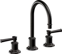 California Faucets - 4802ZB-MBLK - 8" Widespread Lavatory Faucet with ZeroDrain - Matte Black - Miramar