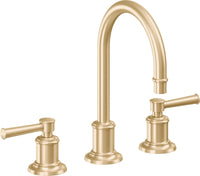 California Faucets - 4802ZBF-SB - 8" Widespread Lavatory Faucet with Completely Finished ZeroDrain - Satin Brass (PVD) - Miramar