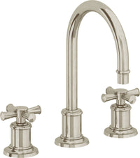 California Faucets - 4802X-BNU - 8" Widespread Lavatory Faucet - Burnished Nickel Uncoated - Miramar