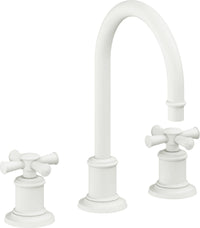 California Faucets - 4802X-MWHT - 8" Widespread Lavatory Faucet - Matte White - Miramar