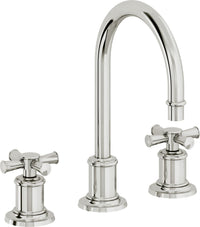 California Faucets - 4802XZB-PC - 8" Widespread Lavatory Faucet with ZeroDrain - Polished Chrome - Miramar