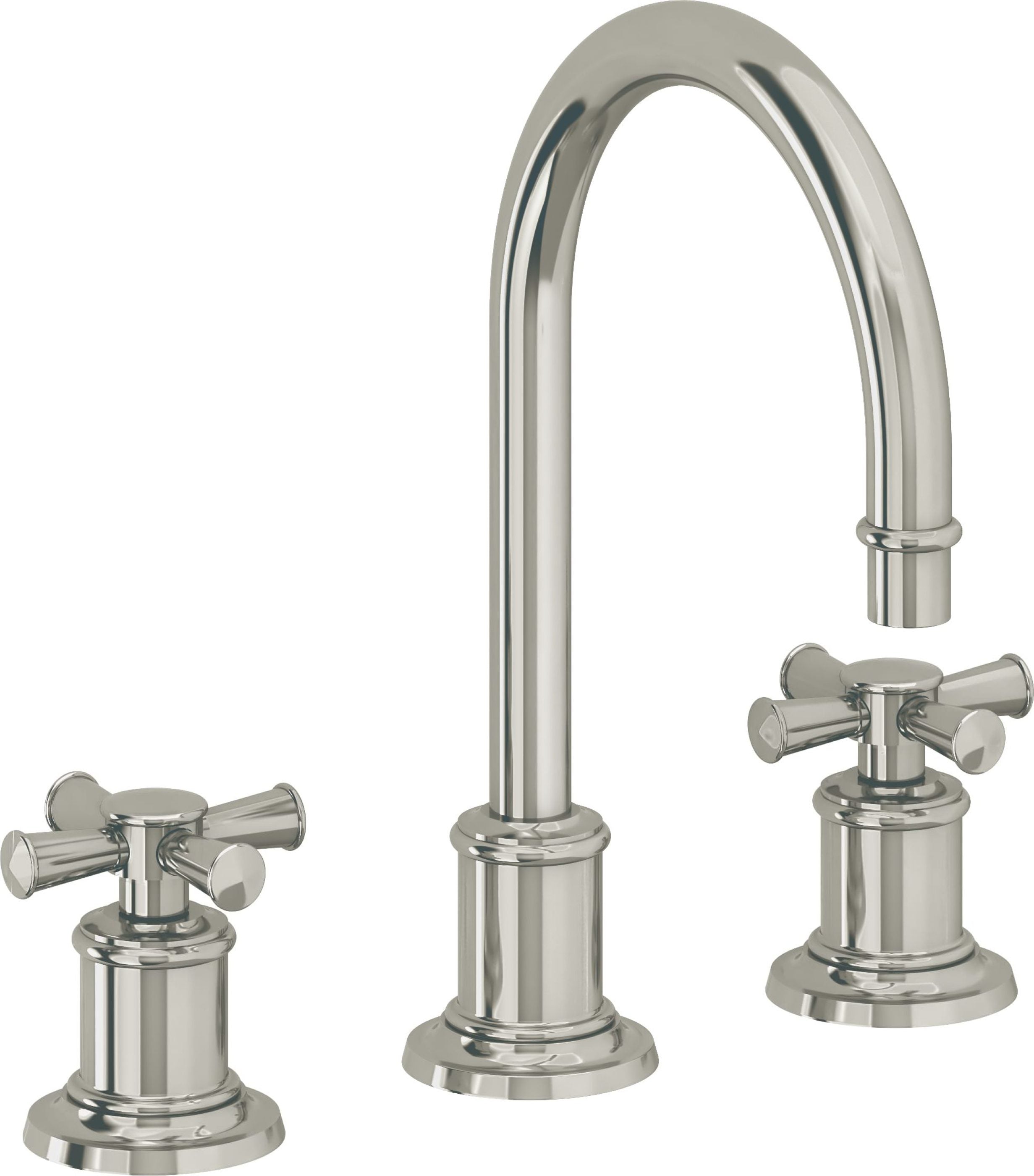 California Faucets - 4802X-PN - 8" Widespread Lavatory Faucet - Polished Nickel (PVD) - Miramar