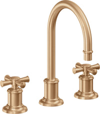 California Faucets - 4802XZBF-SBZ - 8" Widespread Lavatory Faucet with Completely Finished ZeroDrain - Satin Bronze (PVD) - Miramar