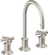 California Faucets - 4802X-USS - 8" Widespread Lavatory Faucet - Ultra Stainless Steel (PVD) - Miramar