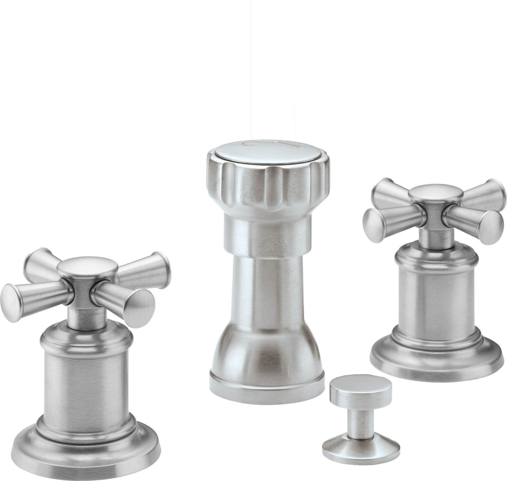 California Faucets - 4804X-SN - Bidet Set - Satin Nickel  - Miramar