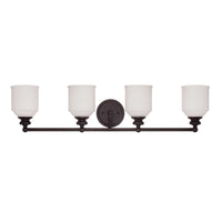 Savoy House - 8-6836-4-13 - Four Light Bath Bar - Melrose - English Bronze