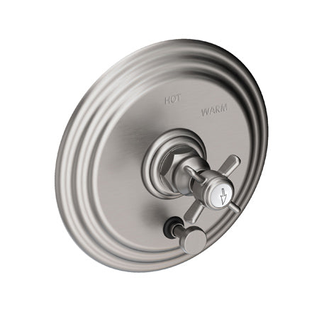 Balanced Pressure Tub & Shower Diverter Plate With Handle in Multiple Finishes