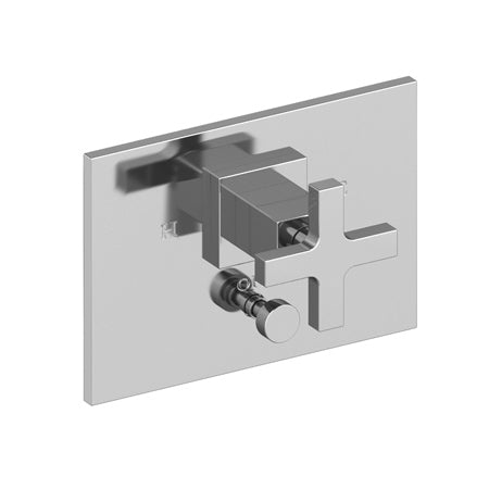 Balanced Pressure Tub & Shower Diverter Plate With Handle in Multiple Finishes