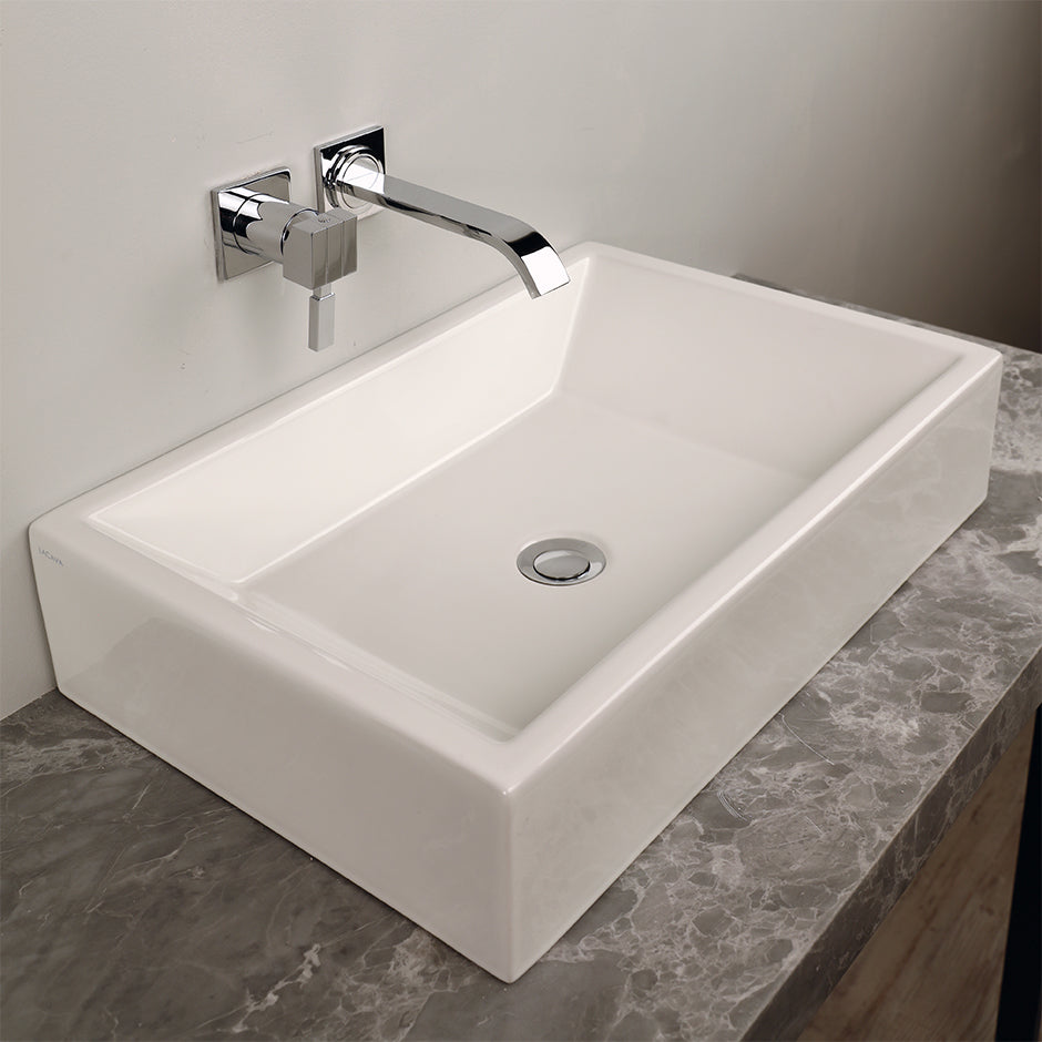 Vessel porcelain Bathroom Sink without an overflow, no faucet holes, 23 5/8 "W, 15 3/4"D, 5"H