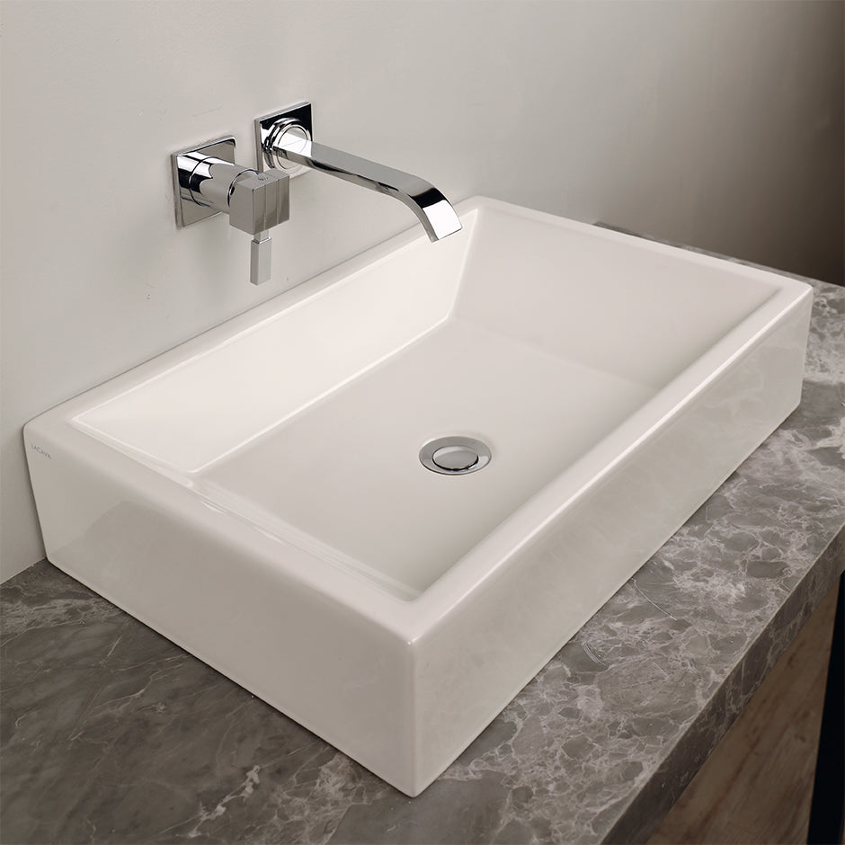 Vessel porcelain Bathroom Sink without an overflow, no faucet holes, 23 5/8 "W, 15 3/4"D, 5"H - Maison&Co.