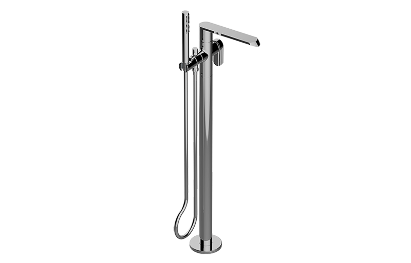 Graff - Phase Floor-Mounted Tub Filler - Rough and Trim  - Warm Bronze PVD - G-6654-LM45N-WB