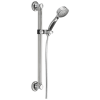 Delta Universal Showering Components: ActivTouch® 9-Setting Hand Shower with Traditional Slide Bar / Grab Bar - Maison&Co.