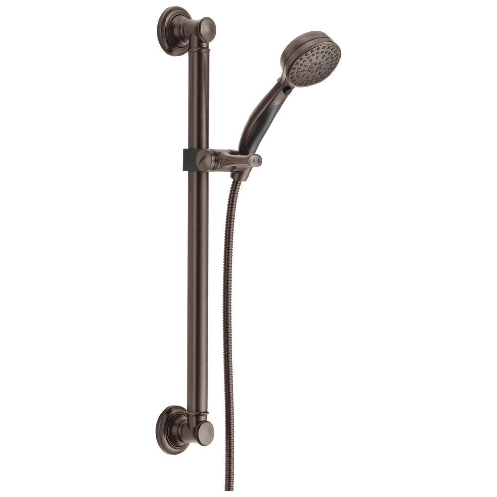 Delta Universal Showering Components: ActivTouch® 9-Setting Hand Shower with Traditional Slide Bar / Grab Bar - Maison&Co.