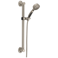 Delta Universal Showering Components: ActivTouch® 9-Setting Hand Shower with Traditional Slide Bar / Grab Bar - Maison&Co.