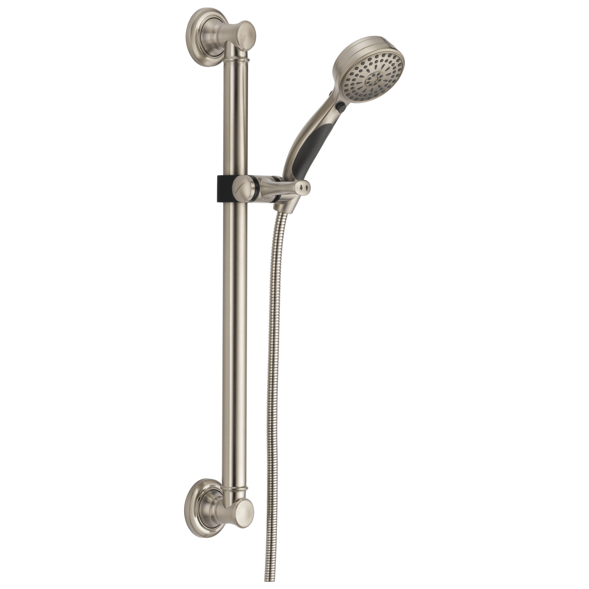 Delta Universal Showering Components: ActivTouch® 9-Setting Hand Shower with Traditional Slide Bar / Grab Bar - Maison&Co.