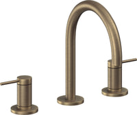 California Faucets - 5202ZB-ABF - 8" Widespread Lavatory Faucet with ZeroDrain - Antique Brass Flat - D Street