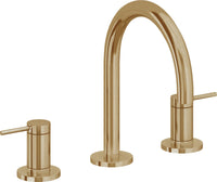 California Faucets - 5202ZBF-BBU - 8" Widespread Lavatory Faucet with Completely Finished ZeroDrain - Burnished Brass Uncoated - D Street