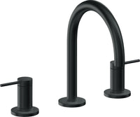 California Faucets - 5202ZBF-CB - 8" Widespread Lavatory Faucet with Completely Finished ZeroDrain - Carbon (PVD) - D Street