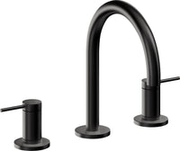 California Faucets - 5202ZBF-MBLK - 8" Widespread Lavatory Faucet with Completely Finished ZeroDrain - Matte Black - D Street