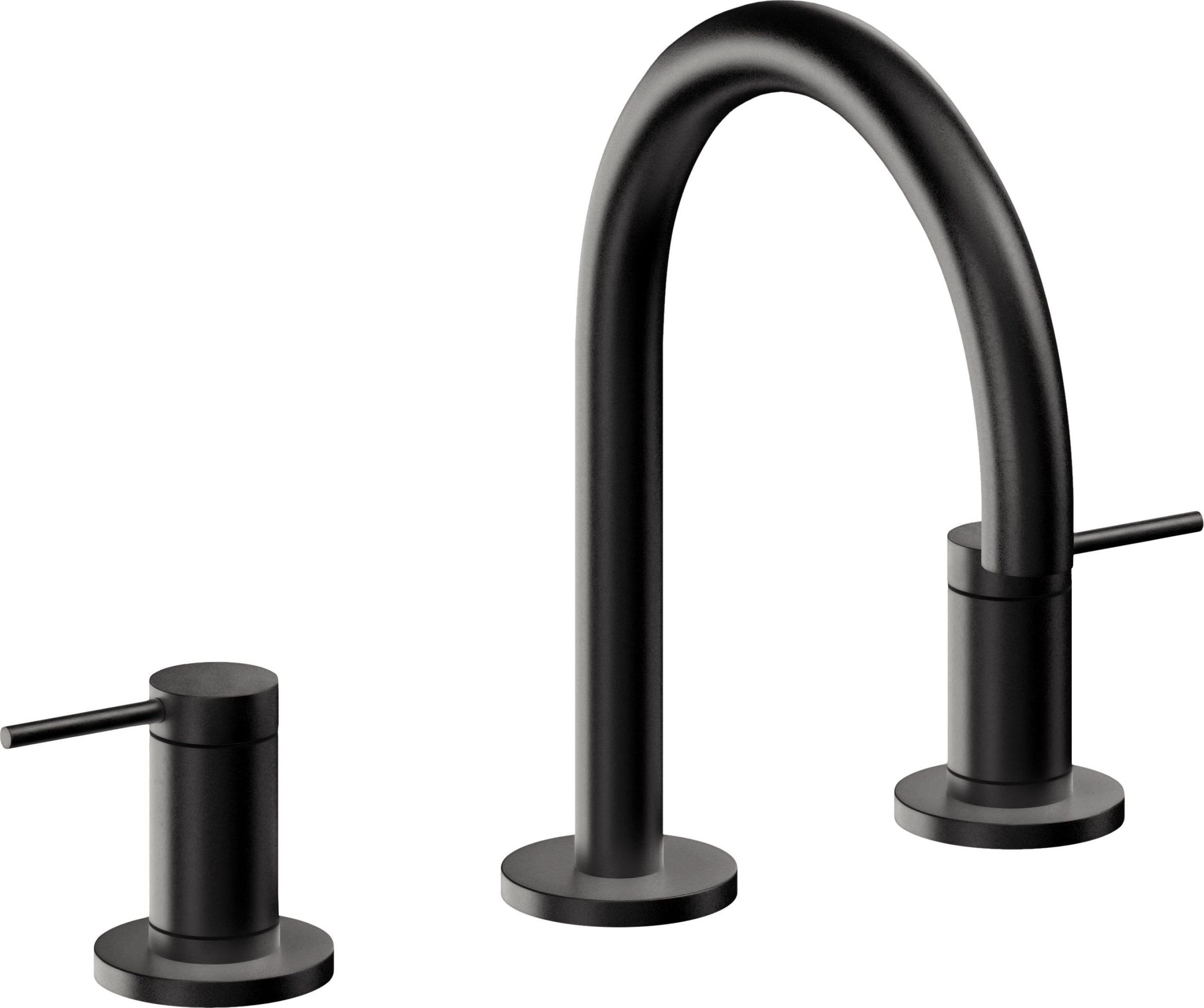 California Faucets - 5202ZB-MBLK - 8" Widespread Lavatory Faucet with ZeroDrain - Matte Black - D Street