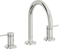 California Faucets - 5202ZBF-PC - 8" Widespread Lavatory Faucet with Completely Finished ZeroDrain - Polished Chrome - D Street