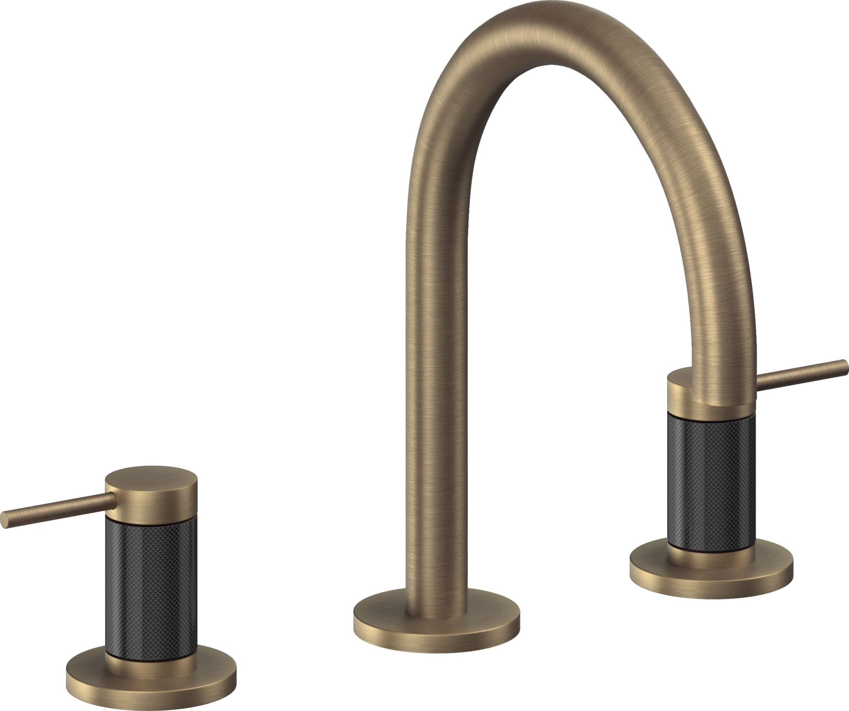 California Faucets - 5202F-ABF - 8" Widespread Lavatory Faucet - Antique Brass Flat - D Street