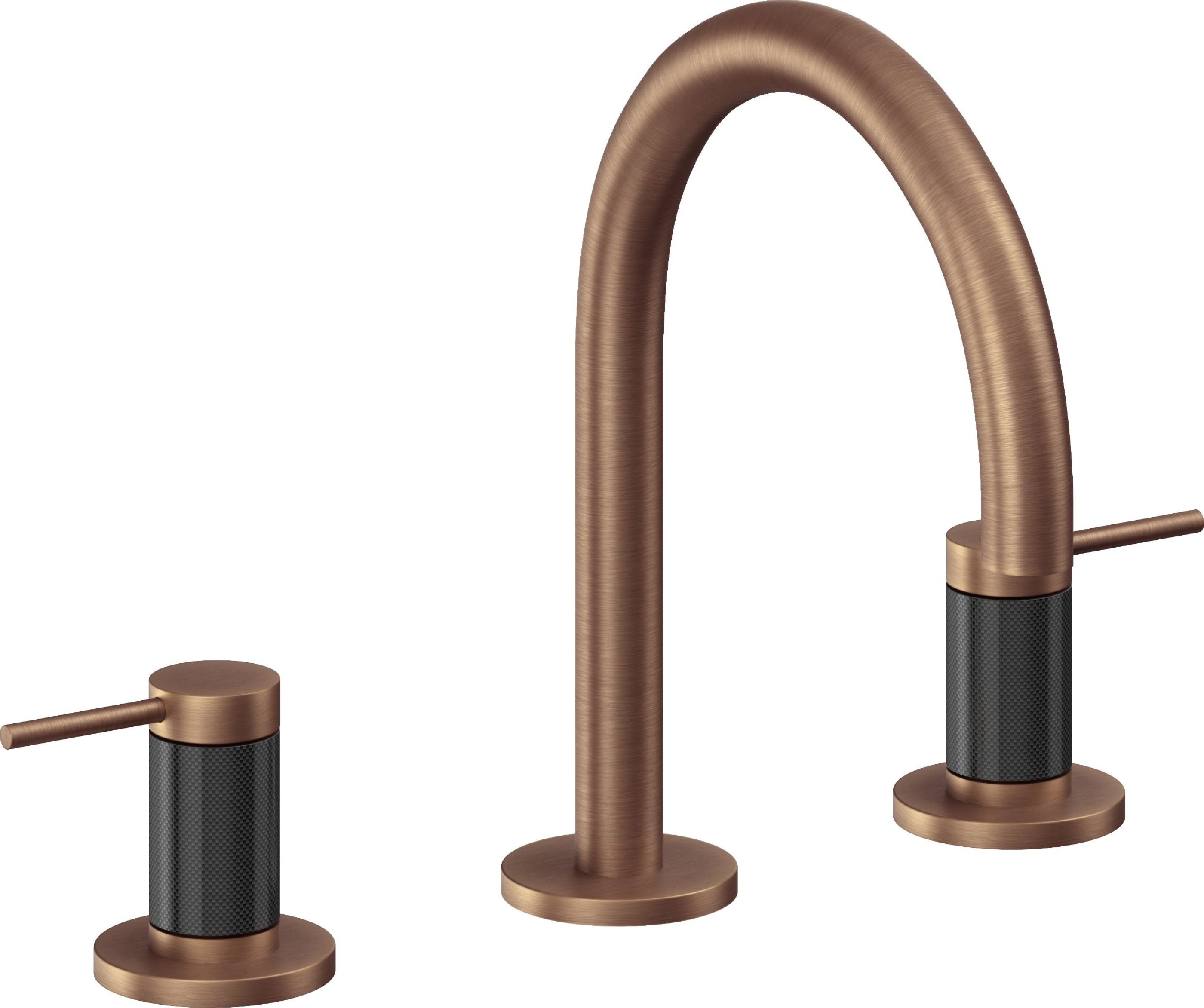 California Faucets - 5202FZB-ACF - 8" Widespread Lavatory Faucet with ZeroDrain - Antique Copper Flat - D Street