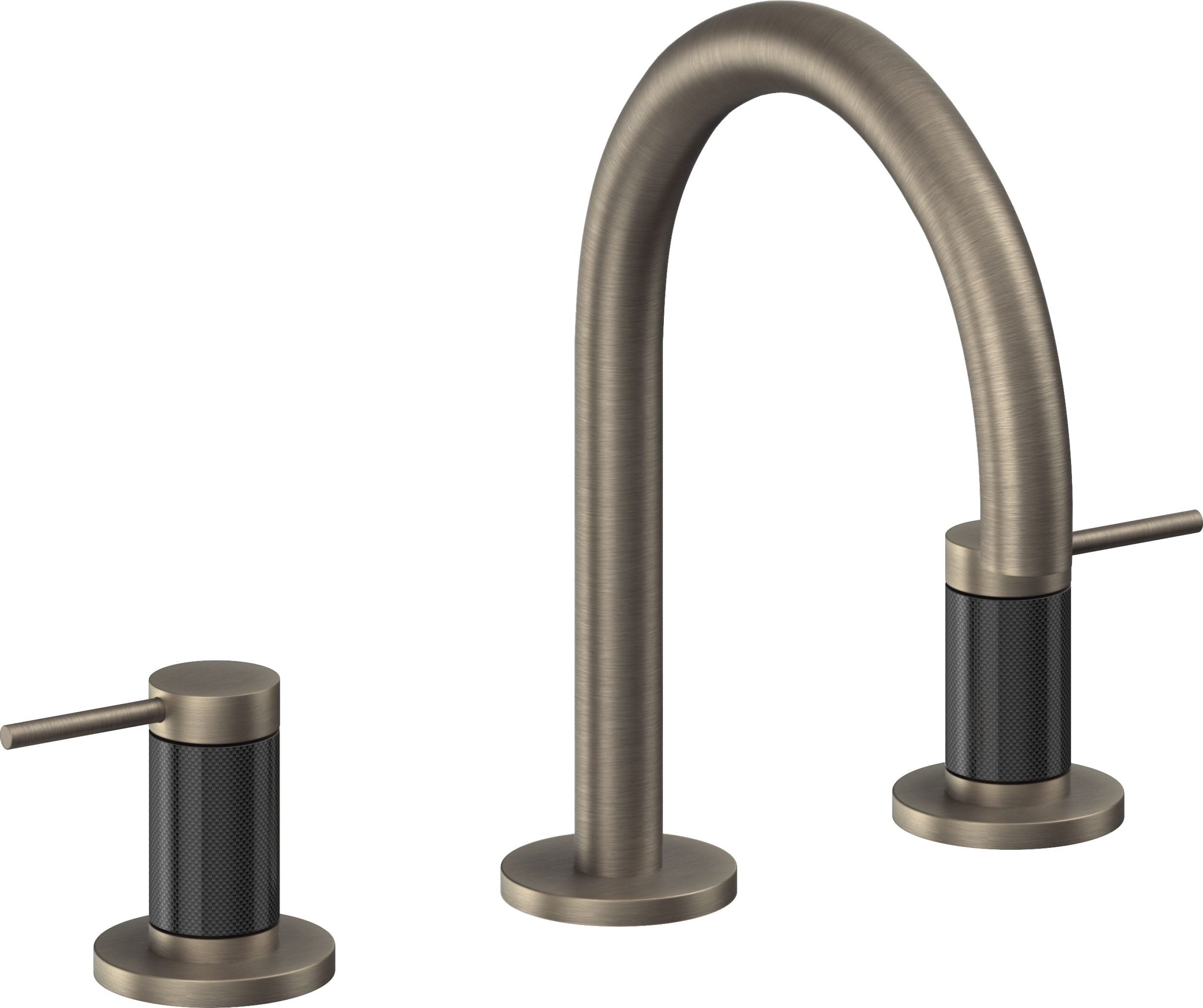 California Faucets - 5202F-ANF - 8" Widespread Lavatory Faucet - Antique Nickel Flat - D Street