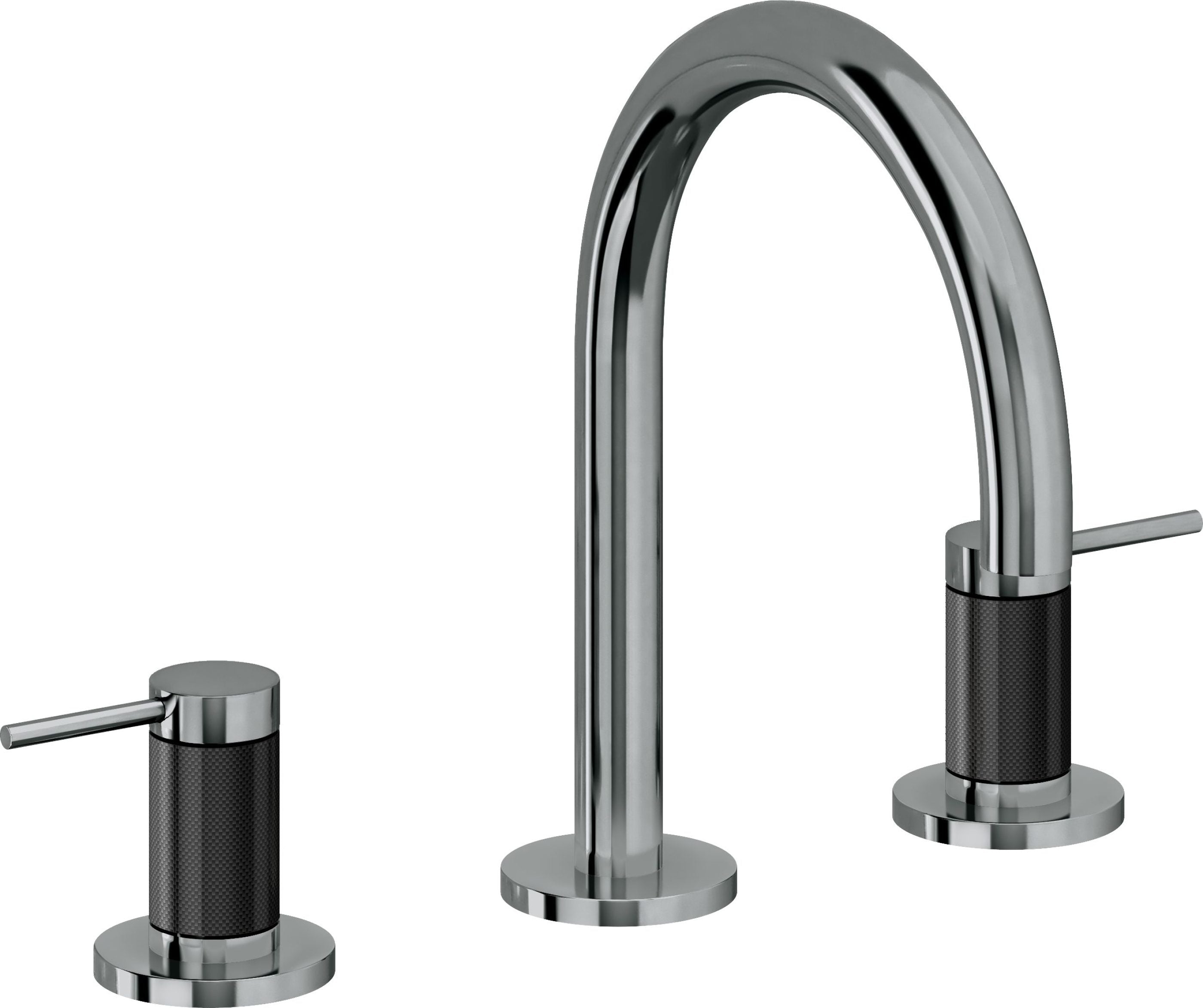 California Faucets - 5202F-BLKN - 8" Widespread Lavatory Faucet - Black Nickel (PVD) - D Street