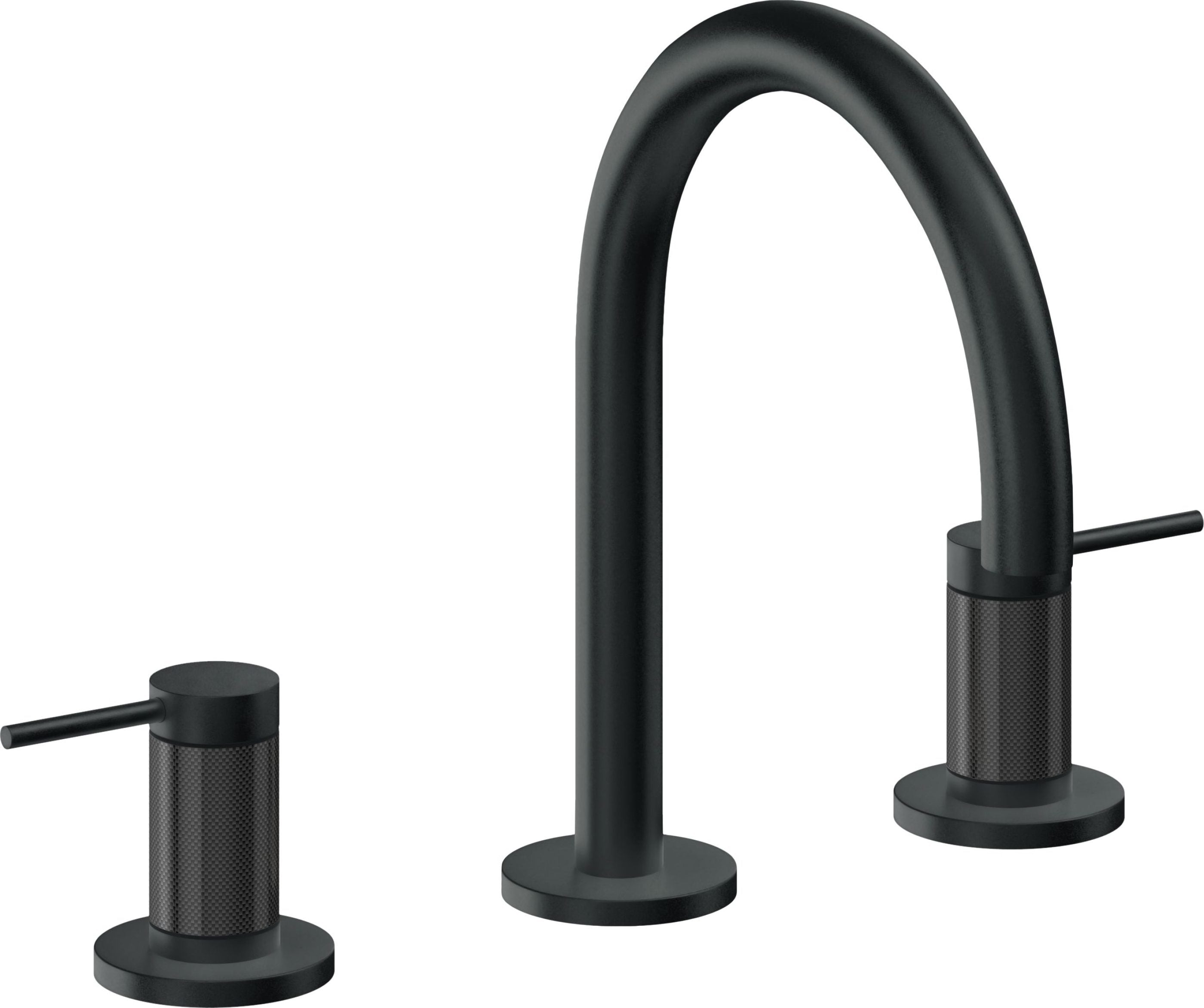 California Faucets - 5202F-CB - 8" Widespread Lavatory Faucet - Carbon (PVD) - D Street