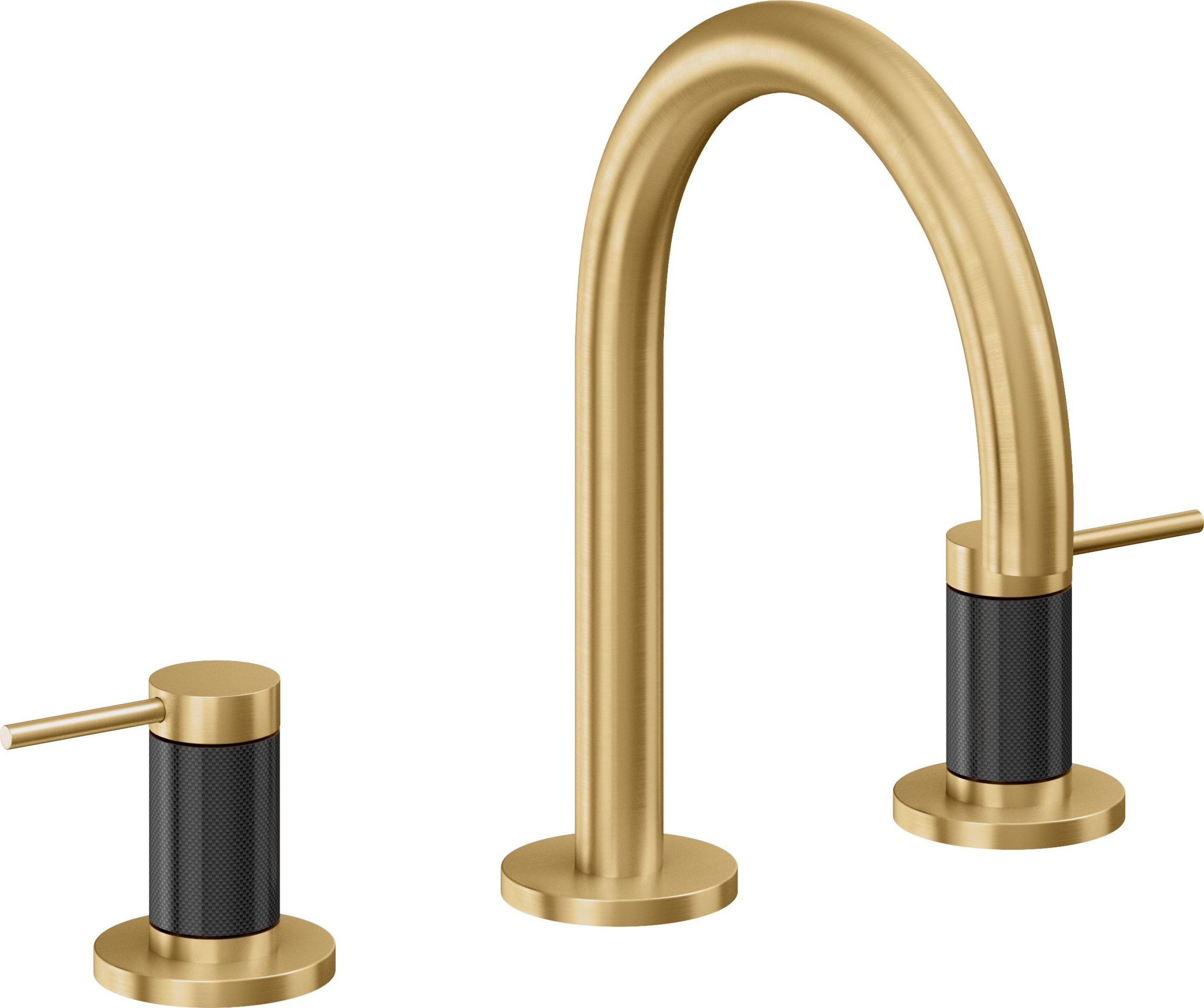 California Faucets - 5202F-LSG - 8" Widespread Lavatory Faucet - Lifetime Satin Gold (PVD) - D Street