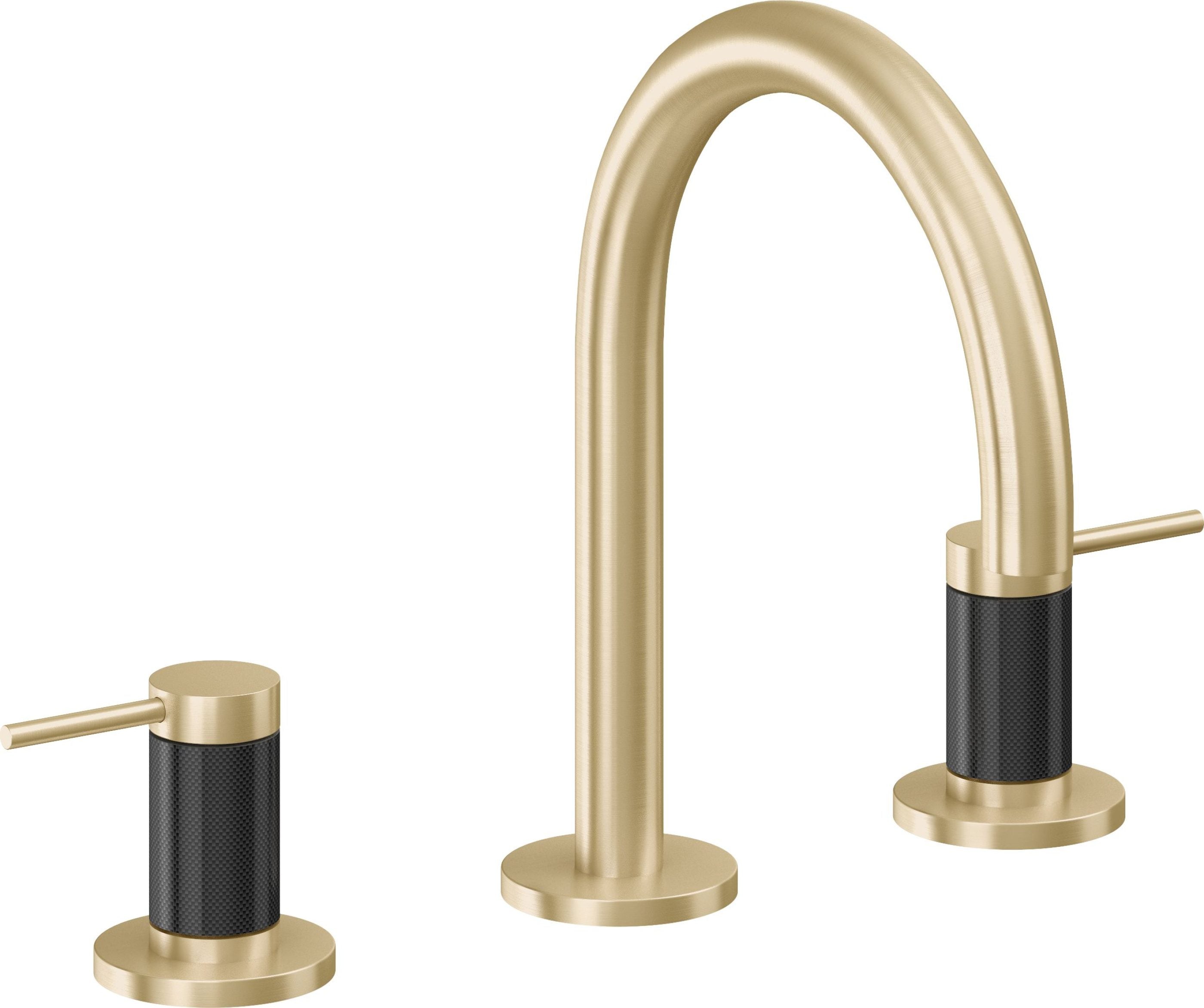 California Faucets - 5202F-SB - 8" Widespread Lavatory Faucet - Satin Brass (PVD) - D Street