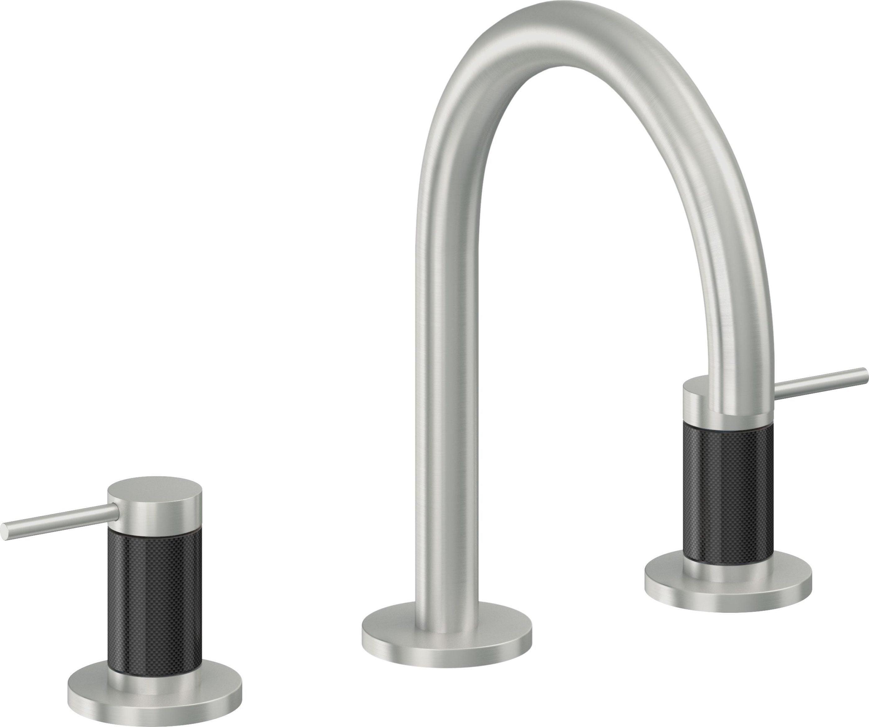 California Faucets - 5202F-SC - 8" Widespread Lavatory Faucet - Satin Chrome (PVD) - D Street