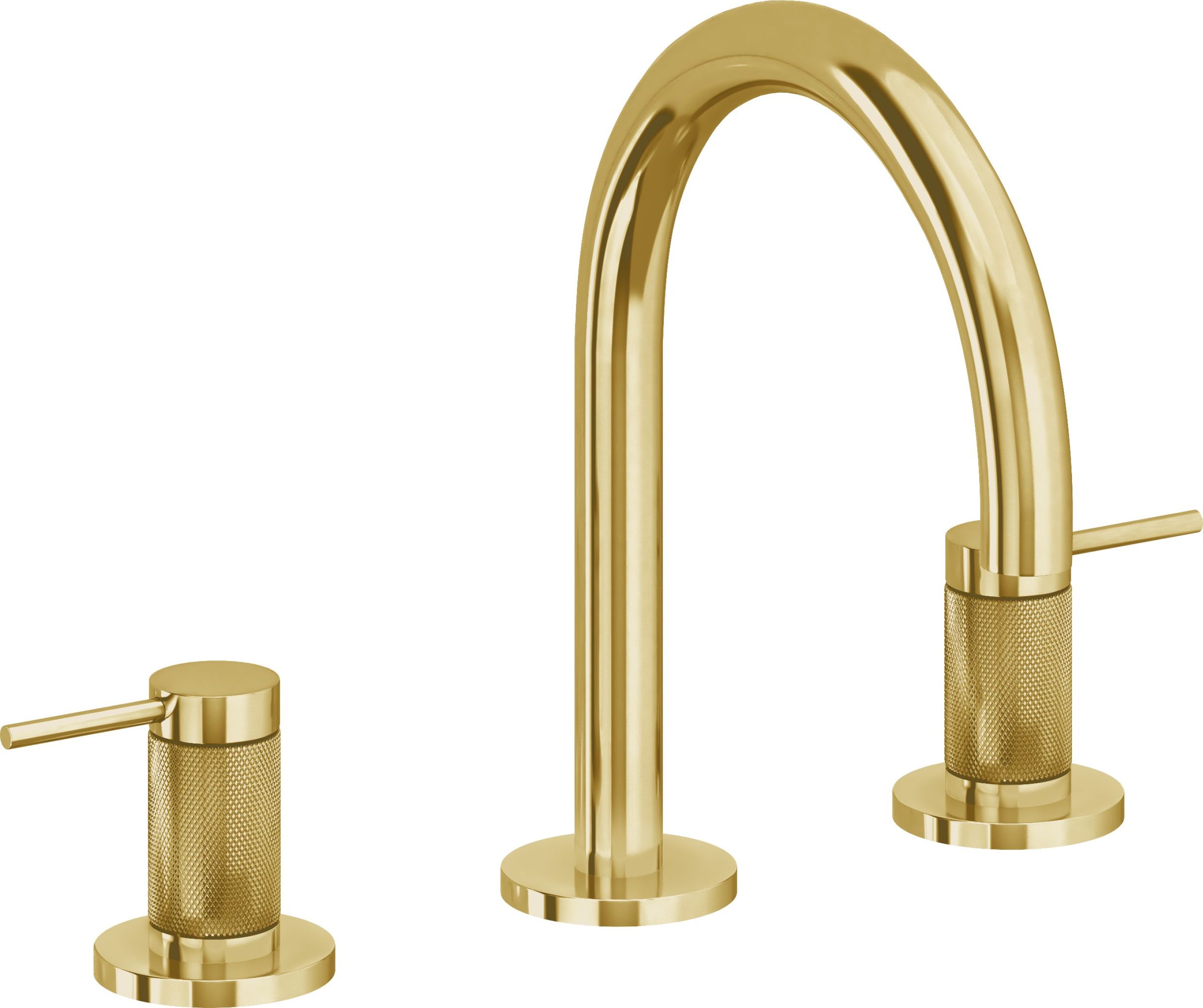 California Faucets - 5202KZBF-LPG - 8" Widespread Lavatory Faucet with Completely Finished ZeroDrain - Lifetime Polished Gold (PVD) - D Street