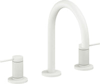 California Faucets - 5202KZBF-MWHT - 8" Widespread Lavatory Faucet with Completely Finished ZeroDrain - Matte White - D Street