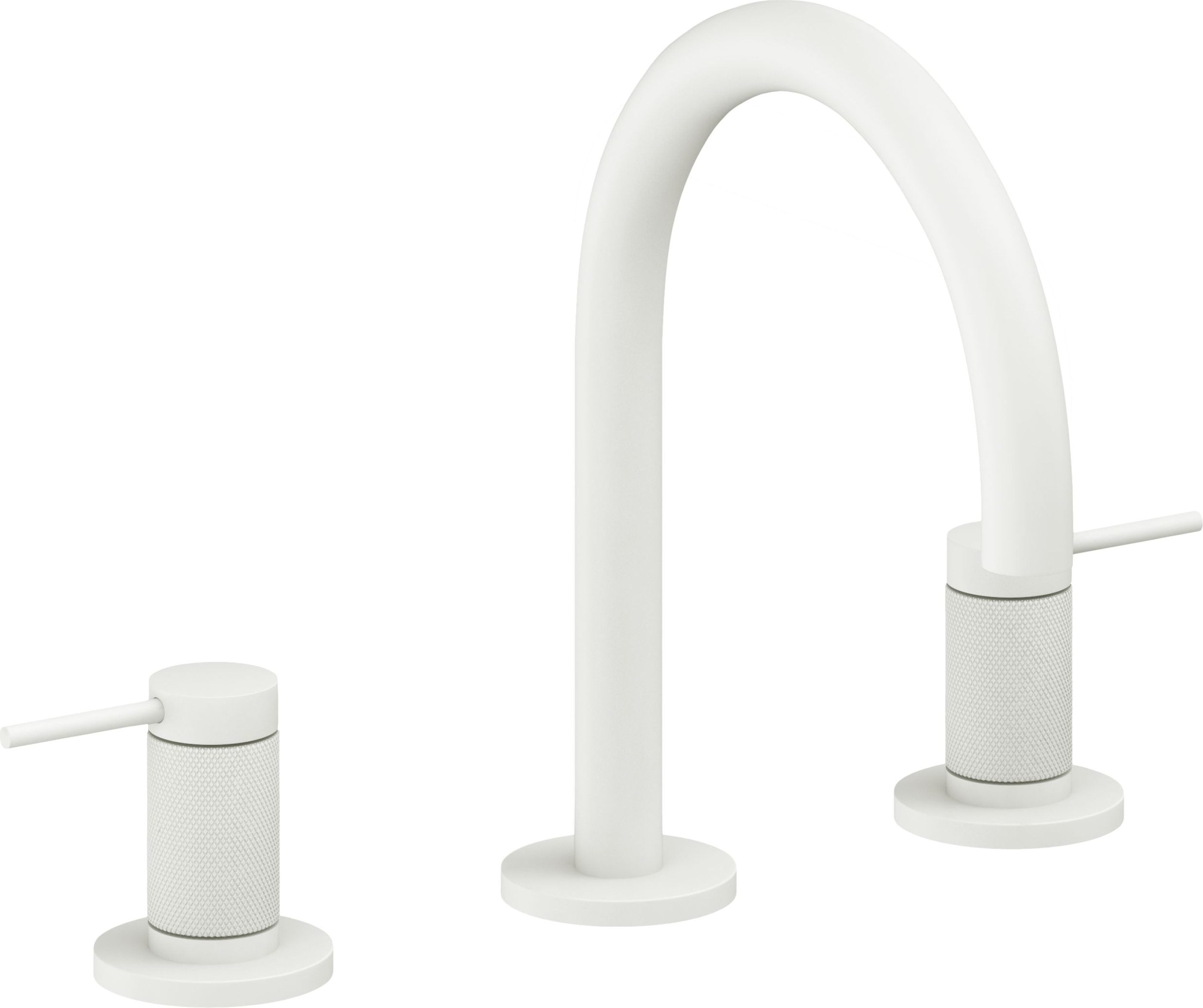 California Faucets - 5202KZB-MWHT - 8" Widespread Lavatory Faucet with ZeroDrain - Matte White - D Street