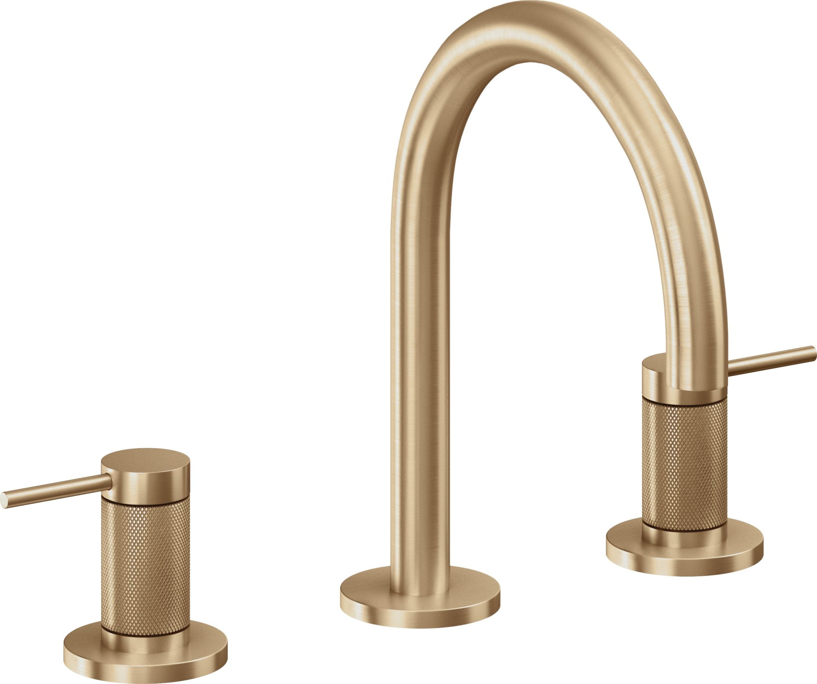 California Faucets - 5202KZBF-SBZ - 8" Widespread Lavatory Faucet with Completely Finished ZeroDrain - Satin Bronze (PVD) - D Street