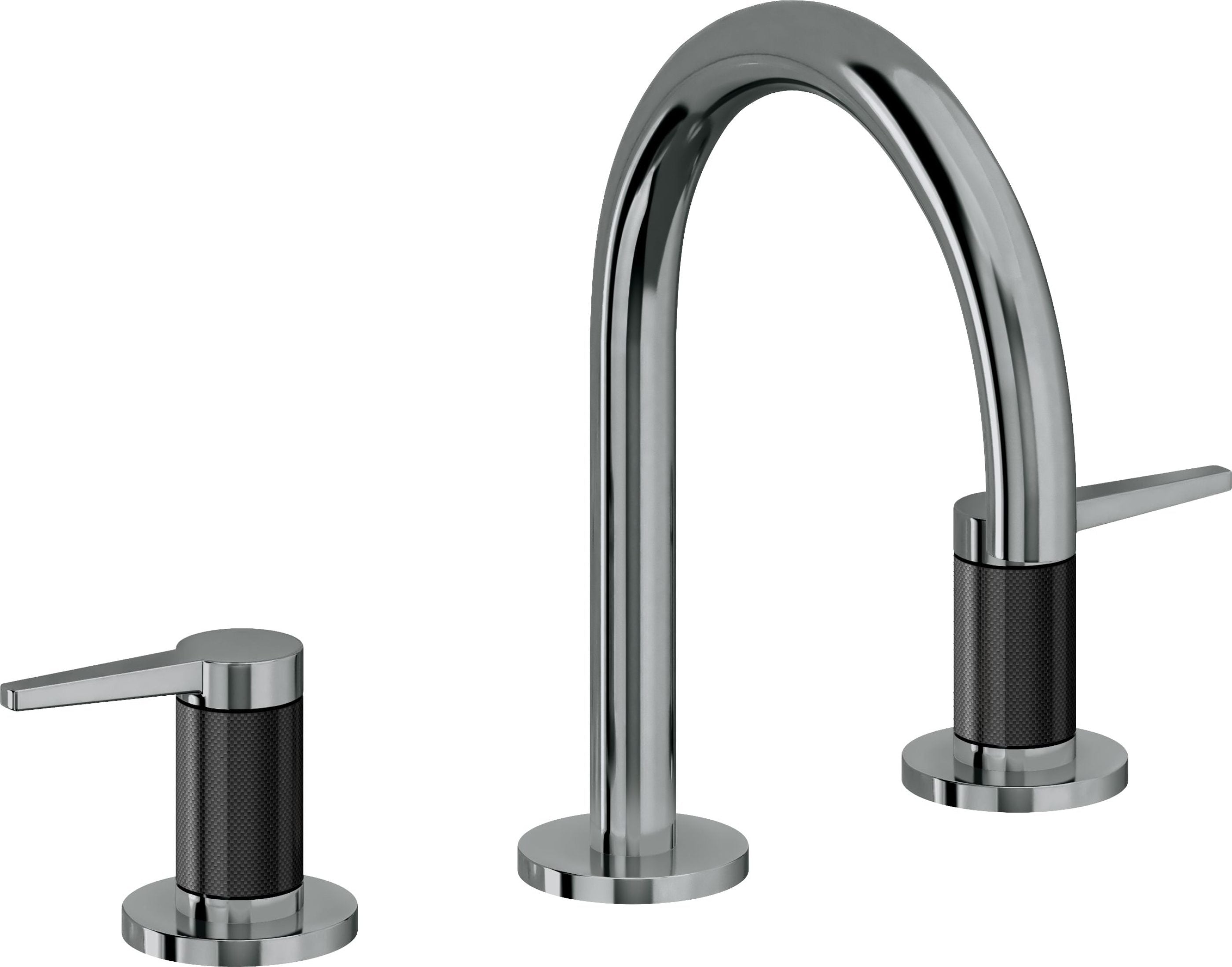 California Faucets - 5302F-BLKN - 8" Widespread Lavatory Faucet - Black Nickel (PVD) - D Street