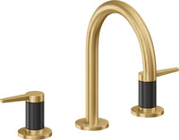 California Faucets - 5302FZBF-LSG - 8" Widespread Lavatory Faucet with Completely Finished ZeroDrain - Lifetime Satin Gold (PVD) - D Street