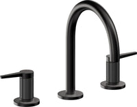 California Faucets - 5302F-MBLK - 8" Widespread Lavatory Faucet - Matte Black - D Street