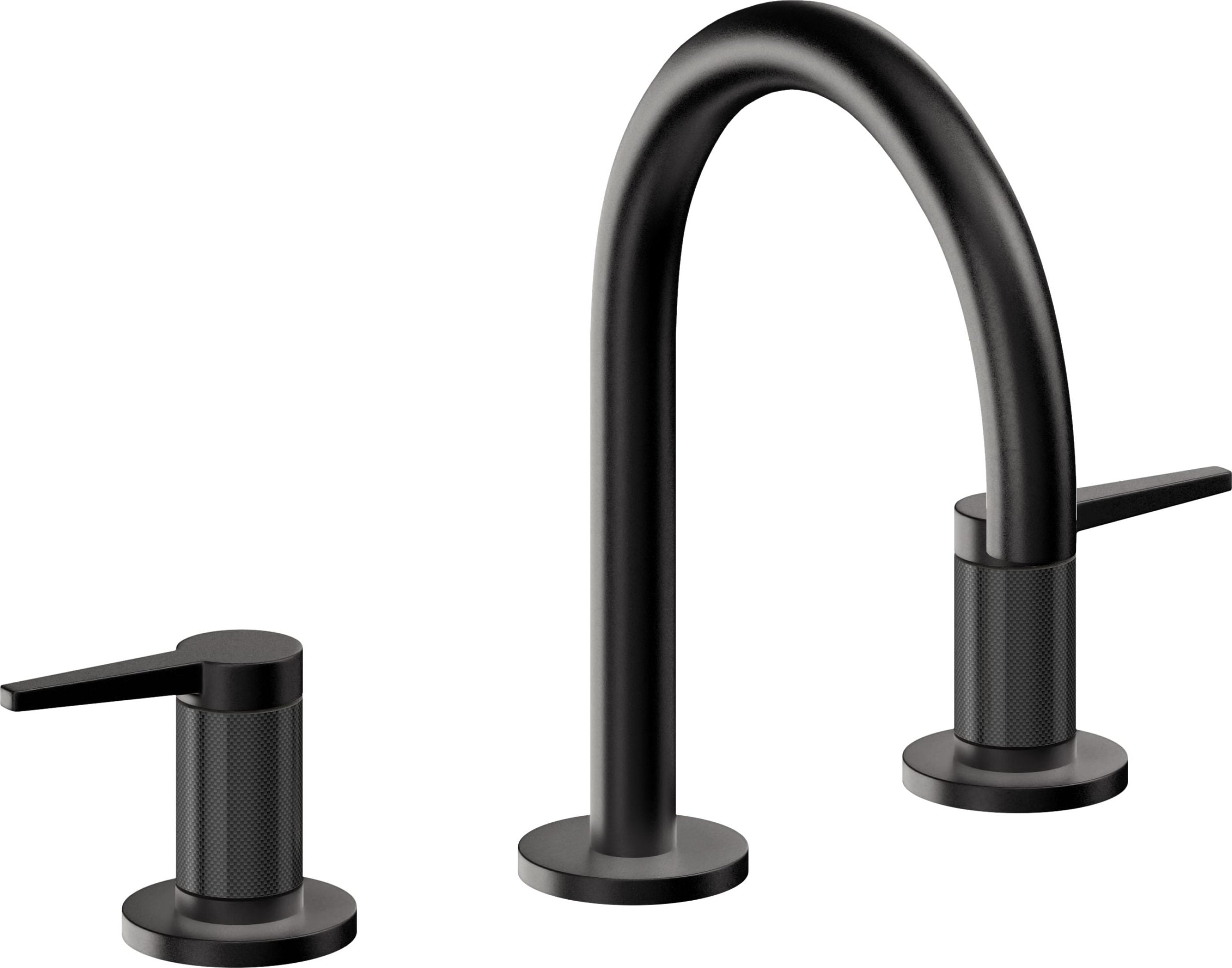 California Faucets - 5302FZBF-MBLK - 8" Widespread Lavatory Faucet with Completely Finished ZeroDrain - Matte Black - D Street