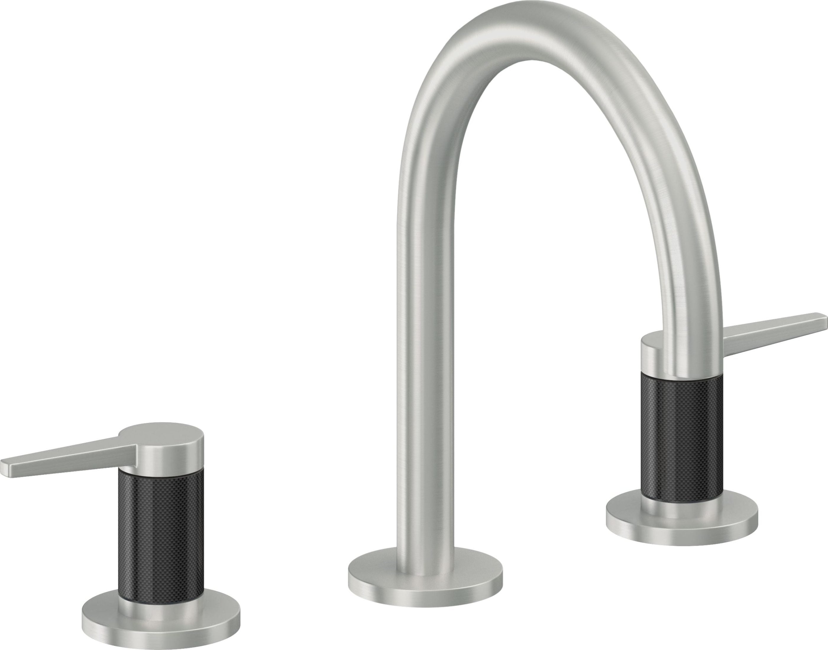 California Faucets - 5302FZBF-SC - 8" Widespread Lavatory Faucet with Completely Finished ZeroDrain - Satin Chrome (PVD) - D Street