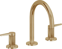 California Faucets - 5302K-BBU - 8" Widespread Lavatory Faucet - Burnished Brass Uncoated - D Street